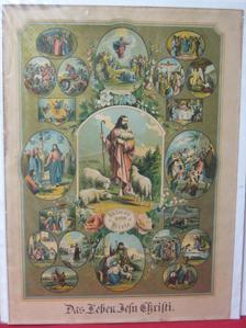 "The Life Of Christ" Lithograph in German  2008500-0000 at Antique Picture Frames, Ltd.